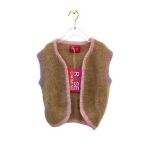 NEW ROSE CARMINE women's bolero colorblock tricolor vest in brown